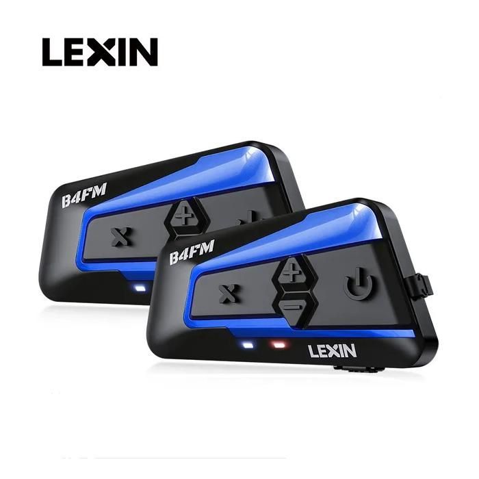 Intercomunicador Bluetooth para casco de motocicleta, tipo C, comunicación inalámbrica, compartir música, B4FM-X (2 unidades)