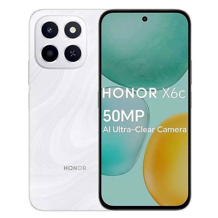 HONOR X6C Smartphone 6G RAM 128GB ROM Moonlight White