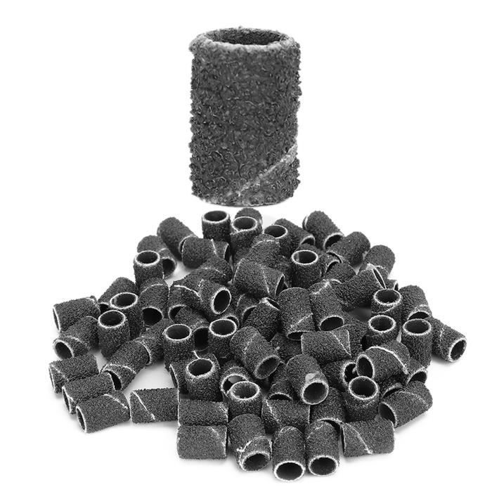 Zerone Bandes abrasives pour nail art 100pcs Nail Art Bandes De Ponçage Manucure Pédicure Forets À Ongles Accessoires Outils