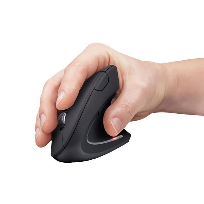 Trust Verto Souris sans Fil Verticale Ergonomique, Prévention Syndrome de la Souris et Epicondylite, pour PC / Portable / Mac