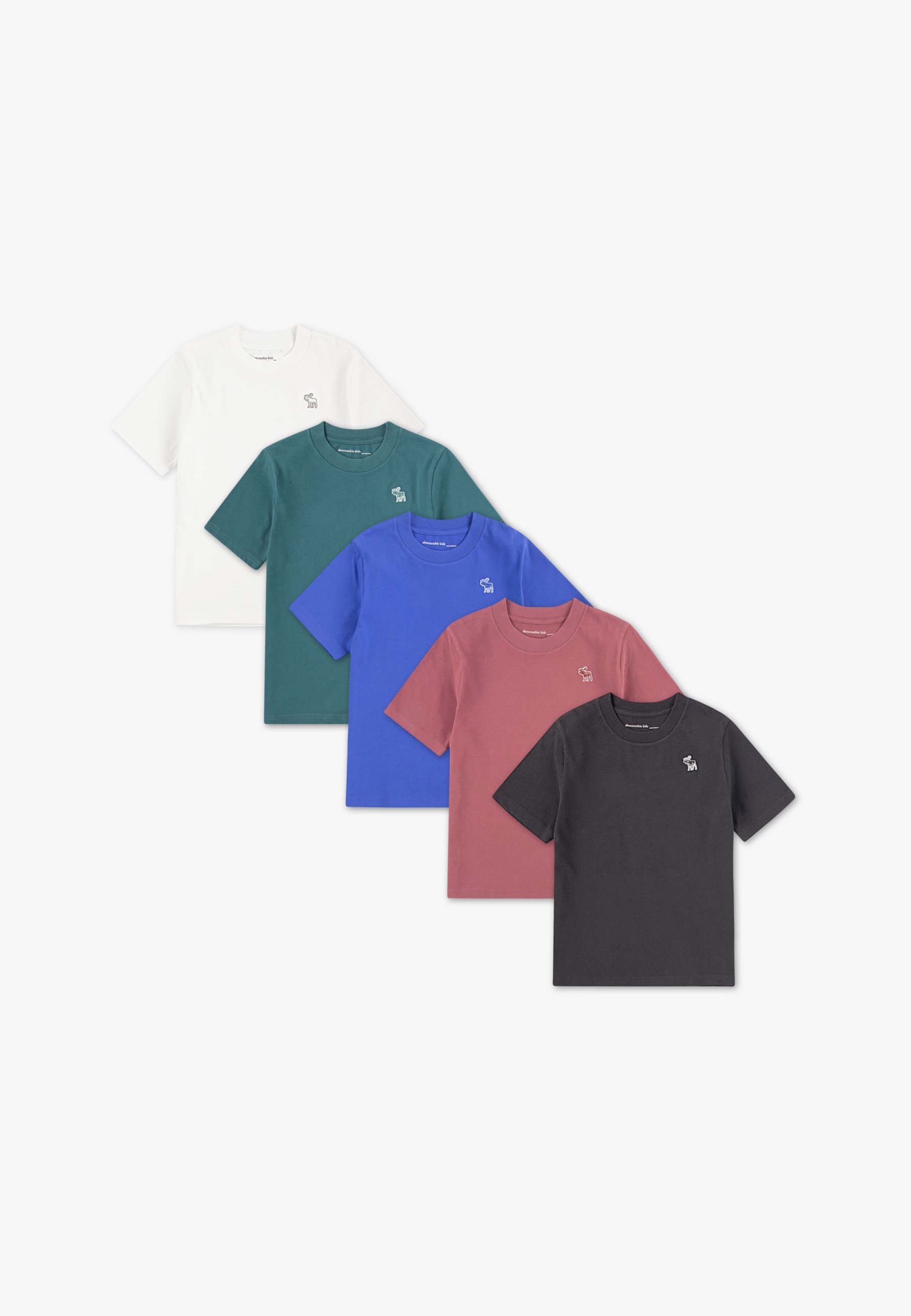 Abercrombie & Fitch MAJICE OD 5 MAJICA - Osnovna majica kratkih rukava - tamnosiva/plava/višebojna
