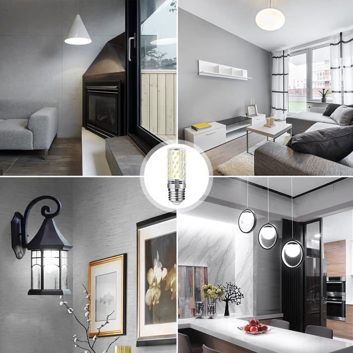 E27 LED Bulb, 12W (Equivalent to 100W Halogen Bulbs), 1200LM, 3000K, 230V, Warm White, Non-Dimmable, Flicker-Free, 6pcs