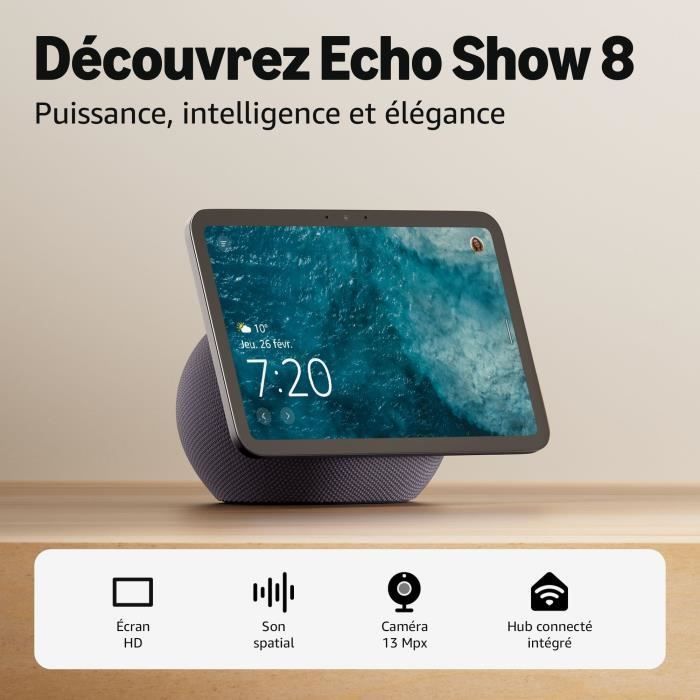 Slim display - AMAZON - Echo Show 8 - 8,7 inch HD-touchscreen - 13-megapixelcamera - Wi-Fi - Grafiet