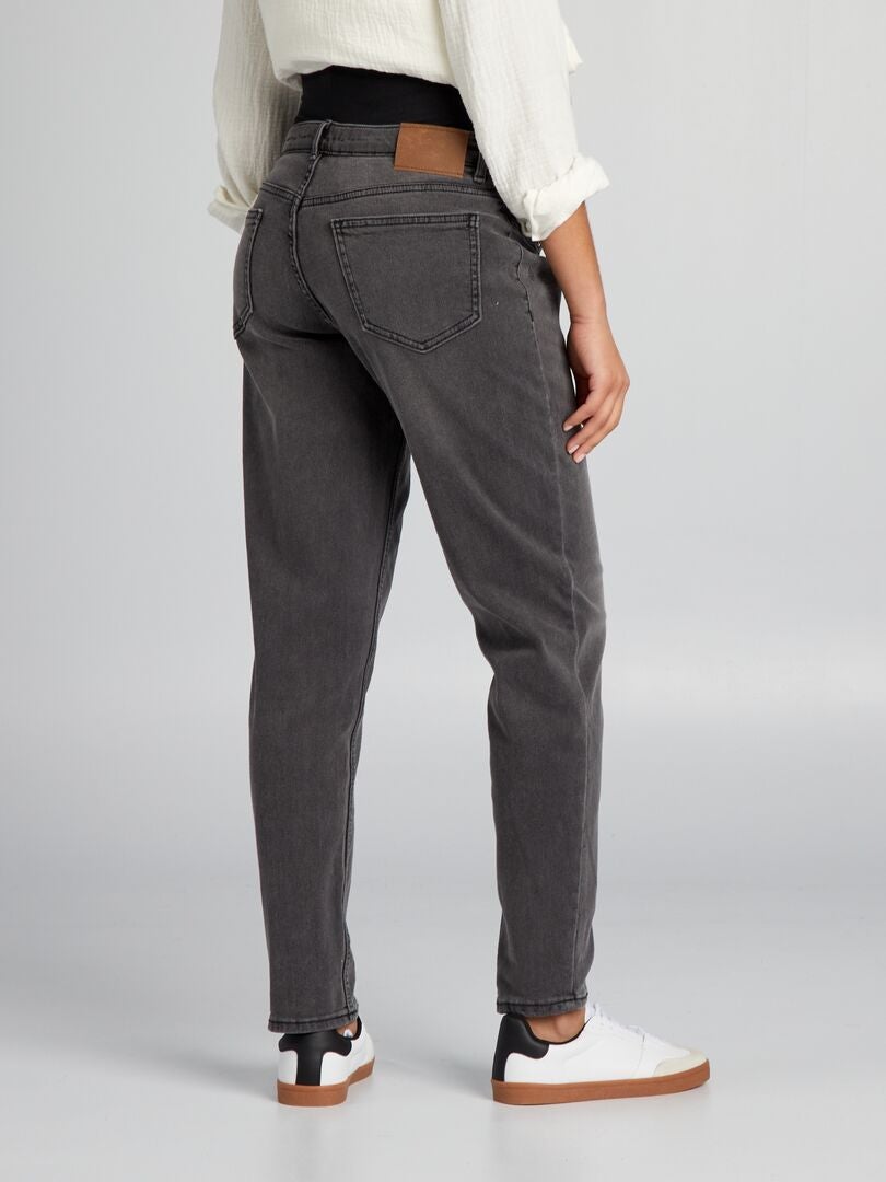 Zwangerschapsjeans met slijtage-effect - GRIJS