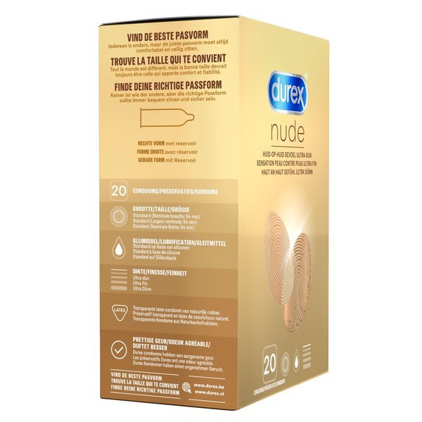 Kondómy Durex Nude<br>Zdravotnícka pomôcka - 20 kusov