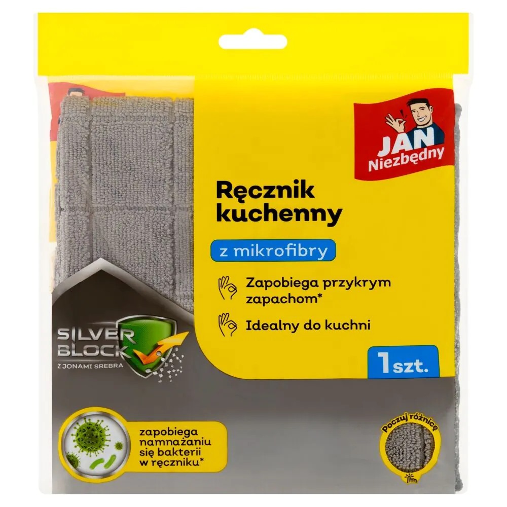 Jan Niezbędny Silver Block Ręcznik z Mikrofibry
