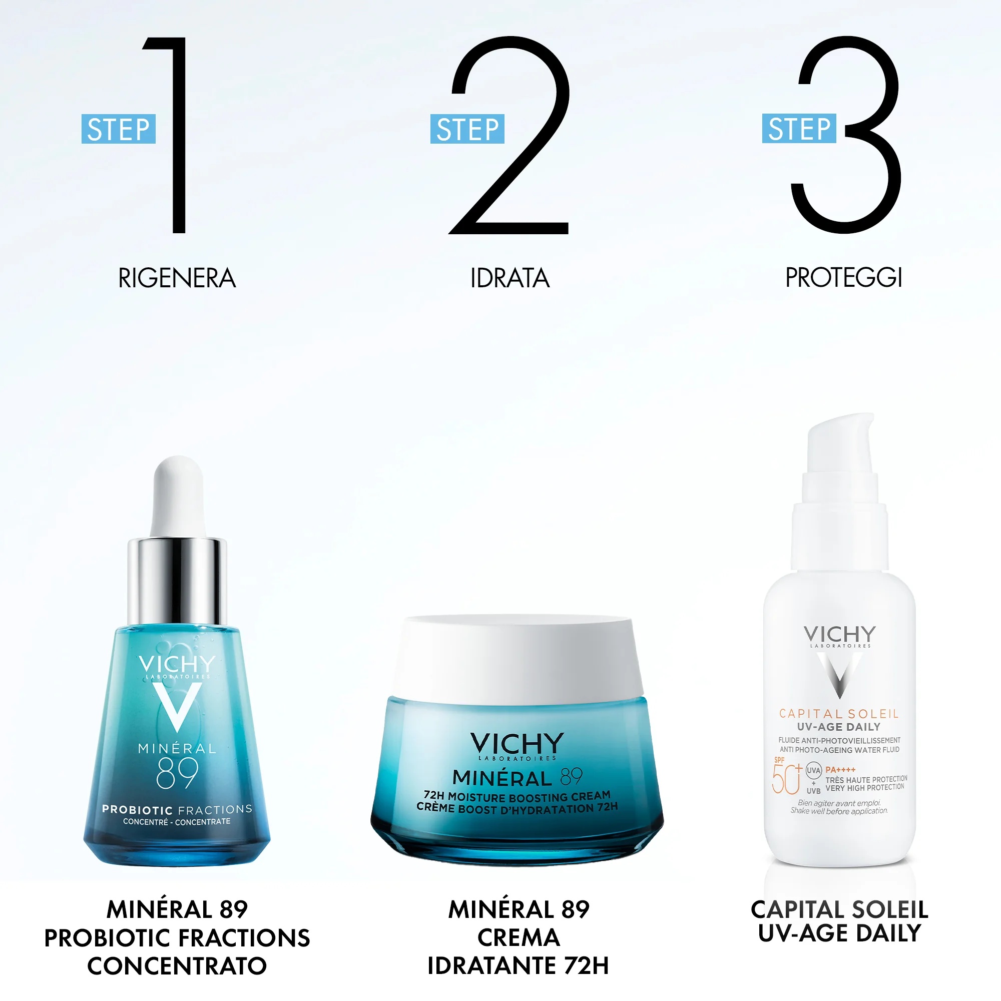 VICHY Vichy Minéral 89 ooggel 15 ml Versterkt en hydrateert