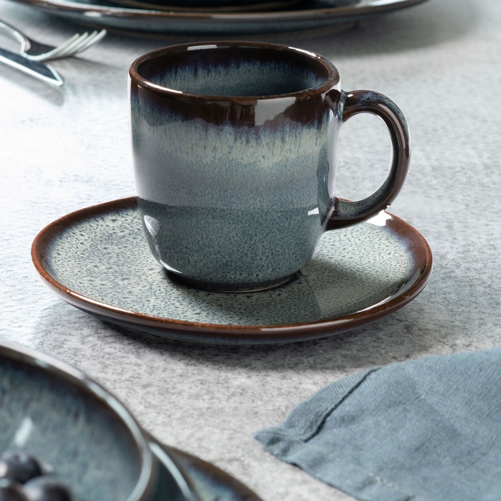 Villeroy & Boch kafijas krūzīšu komplekts, apakštasītes, 6 gab., Lave glacé – 1 gab.