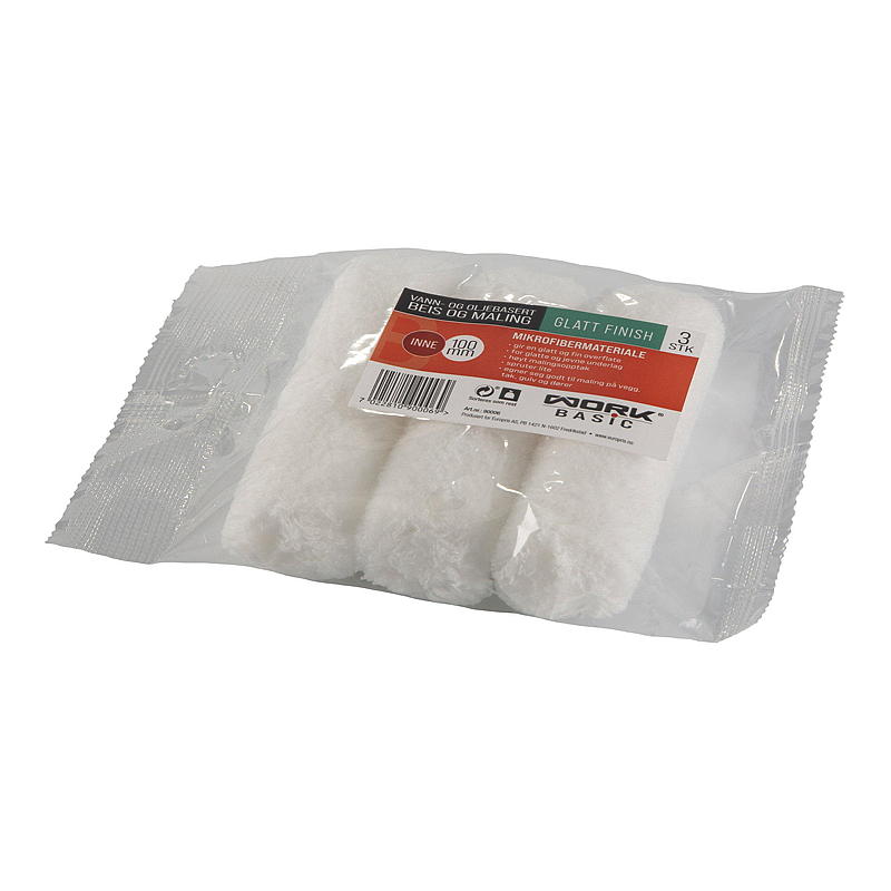 Rouleau de base Work, lot de 3, microfibre 100 mm, Work