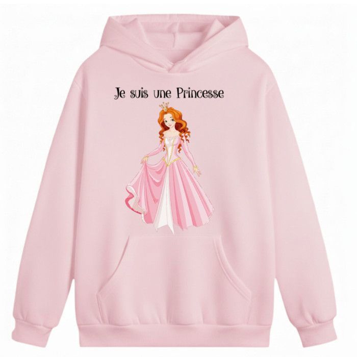 Roze prinsessen joggingpak voor meisjes - set bestaande uit een sweatshirt en een broek, geschikt voor kinderen van 3-14 jaar - roze