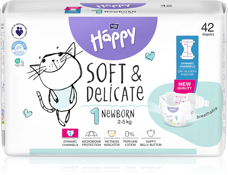 Fraldas descartáveis BELLA Baby Happy Soft&Delicate