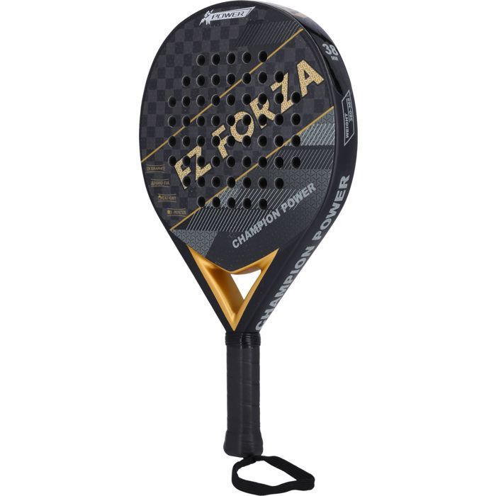 Padel racket - FZ FORZA - Champion Power - 18K Graphite 100% woven - Matte surface - Hard EVA foam - Diamond shape - Black