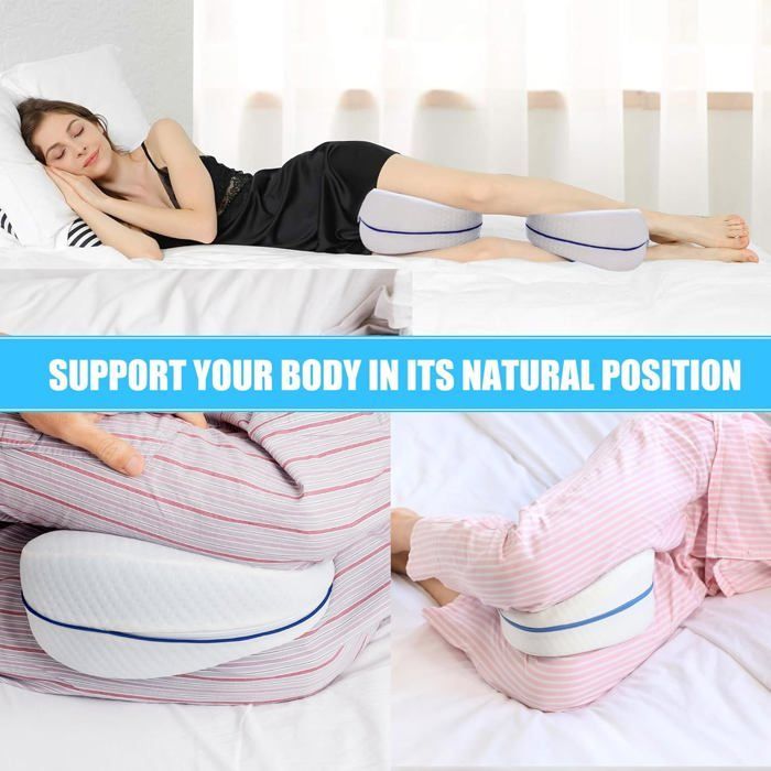 Cojín elevador de piernas de espuma viscoelástica, funda extraíble y lavable, almohada para dormir.