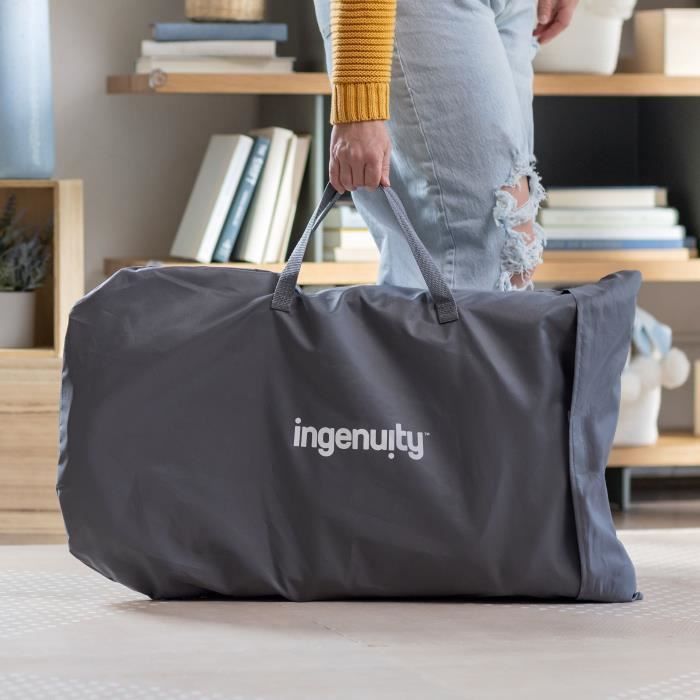 INGENUITY -Parker- Sdraietta pieghevole per neonati con massaggio addominale - Posizione fissa o a dondolo, vibrazioni, regalo per neonati