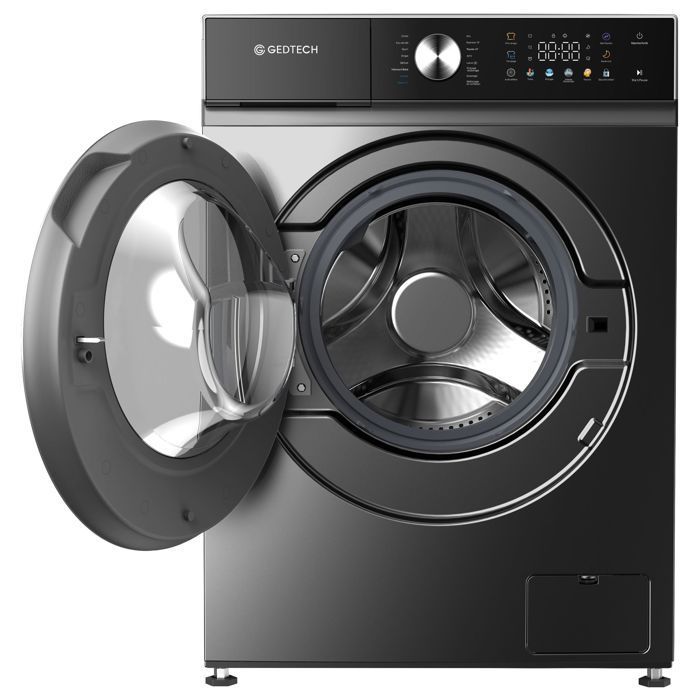 Máquina de lavar roupa de carregamento frontal GEDTECH GLLPS91400DG - 9 kg - 1400 rpm - 16 programas - Eco - Intensivo - Rápido - Consumo muito baixo - LED colorido