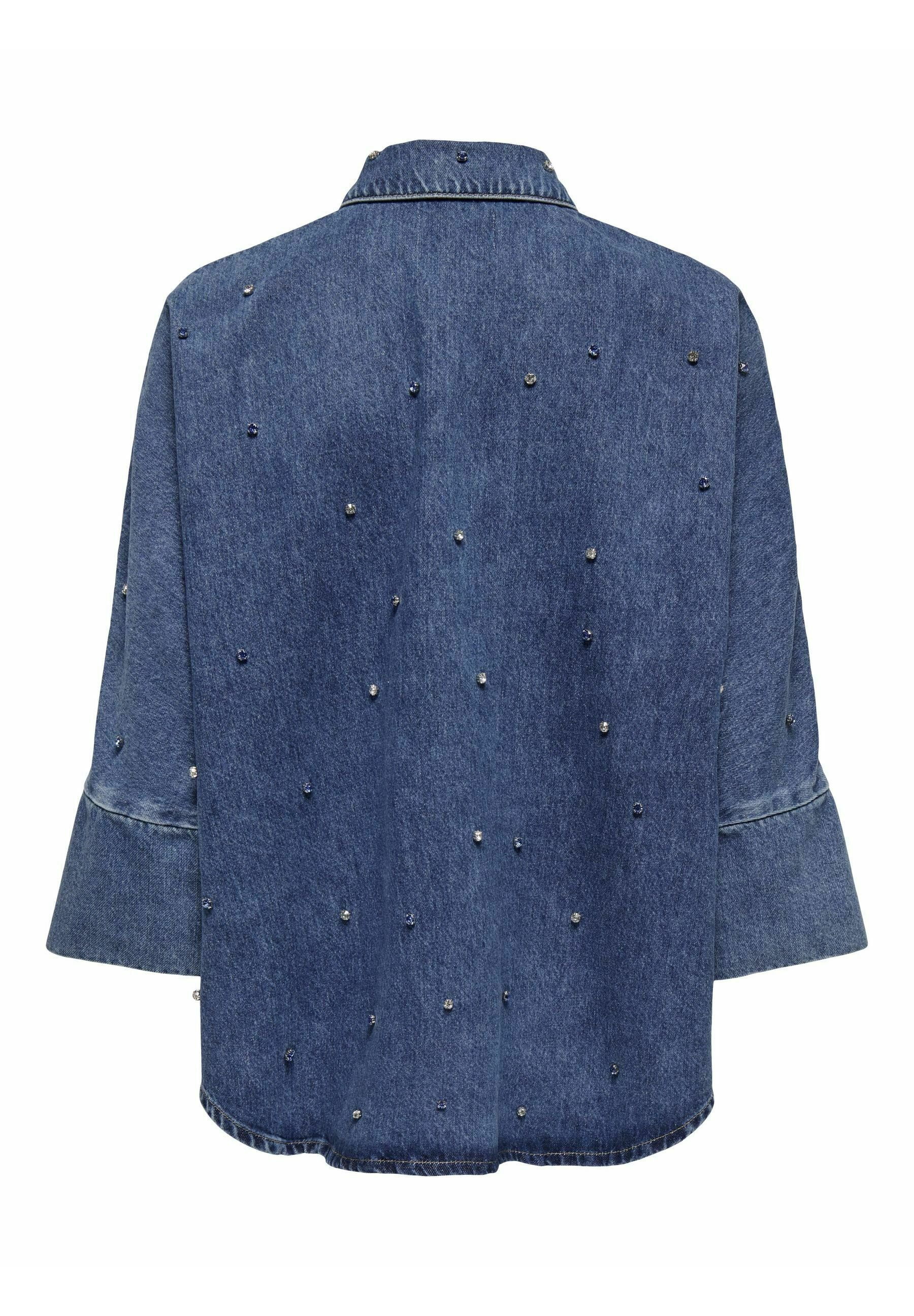 ALLEEN een blouse met knoopsluiting - middenblauwe denim