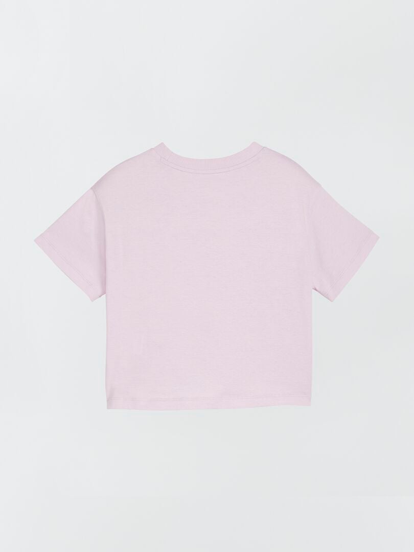'Puma' katoenen crop-top - ROZE
