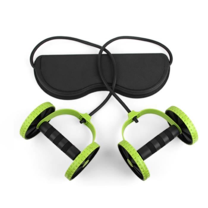 Multifunctional Abdominal Wheel - Green - Fitness Trainer - 43.3x17.3x17.6 cm - Multicolored - Adult