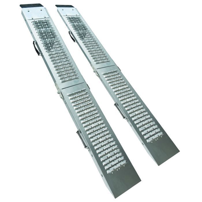 Rampas de carga plegables - WERKA PRO - 160 cm - Juego de 2 - 200 kg por rampa - Acero galvanizado