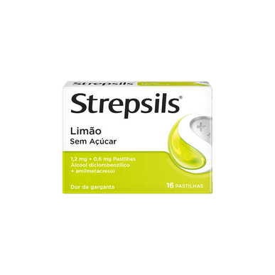 Strepsils citrinų skonio pastilės nuo gerklės skausmo, 16 pastilių
