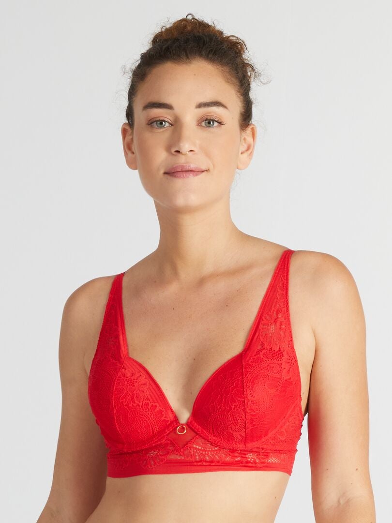 Sutiã de renda 'Billet Doux' - VERMELHO