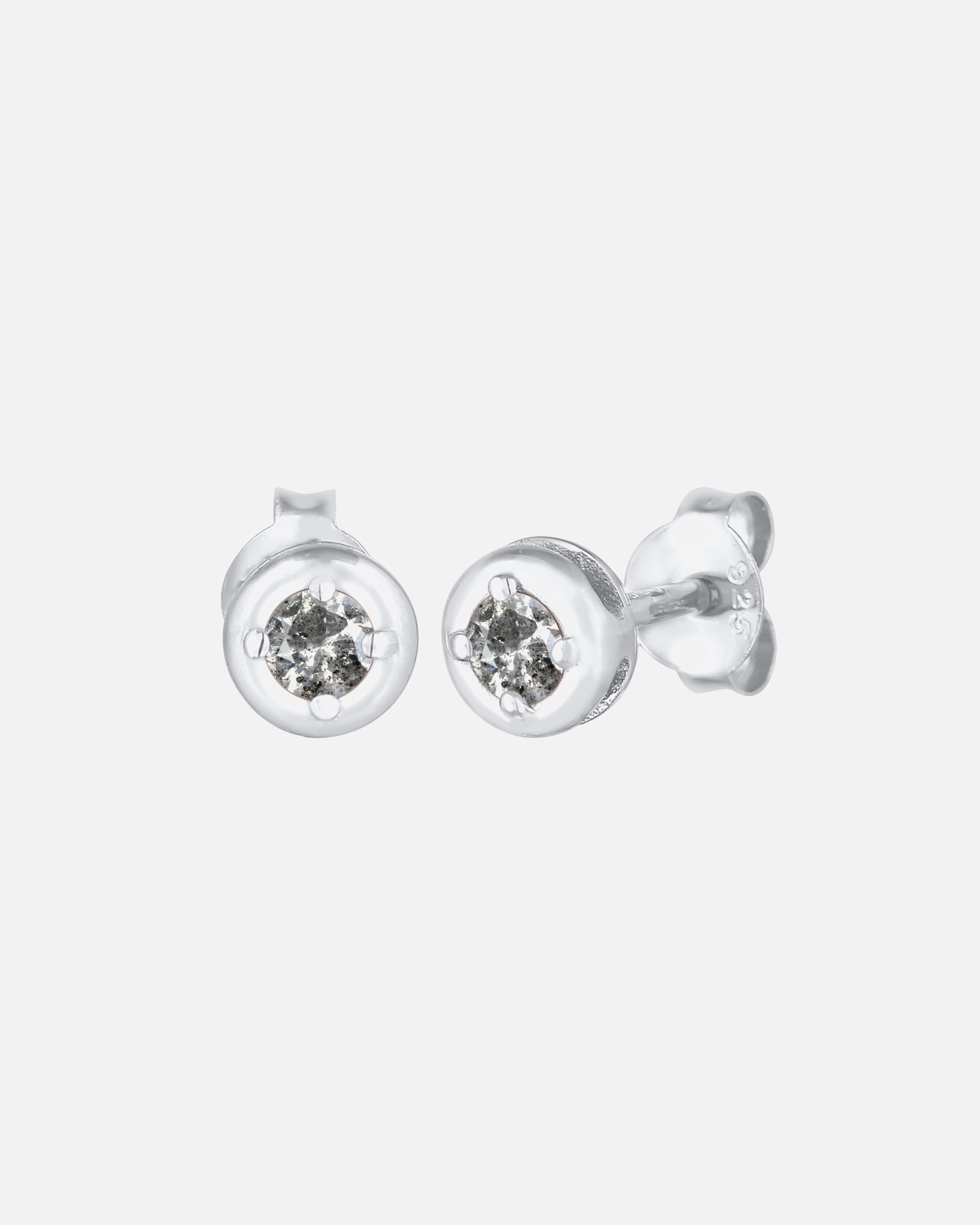 Elli DIAMONDS Boucles d'oreilles pour femmes - Sel et poivre élégants avec diamant (0,11 ct.) en argent sterling 925 plaqué or