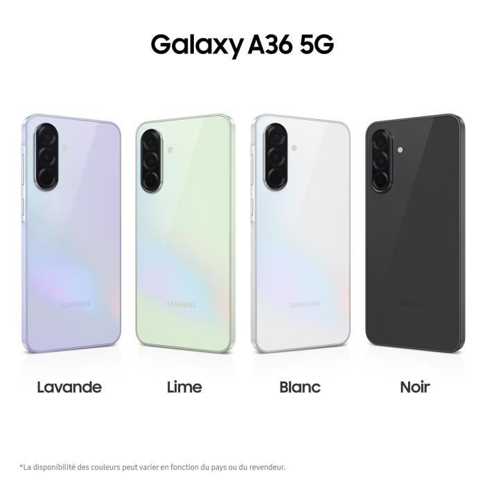 SAMSUNG Galaxy A36 5G Smartphone 128Go Noir - Version Française