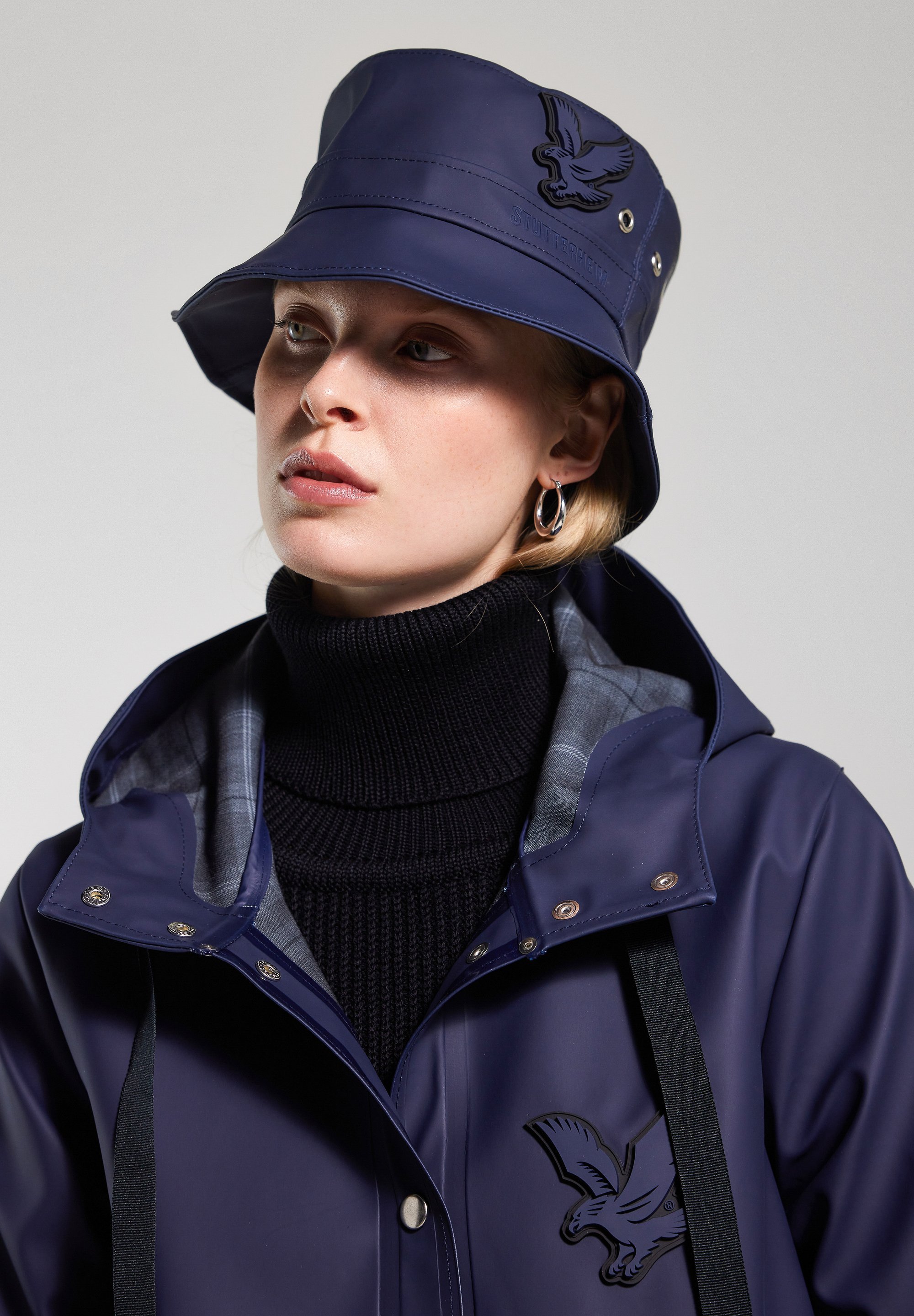 Stutterheim STUTTERHEIM X LYLE & SCOTT BUCKET HAT - Hoed - navy