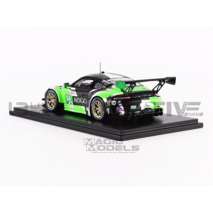 Voiture Miniature de Collection - SPARK 1/43 - PORSCHE 911 GT3 R - Daytona 2020 - Noir/Vert/Blanc