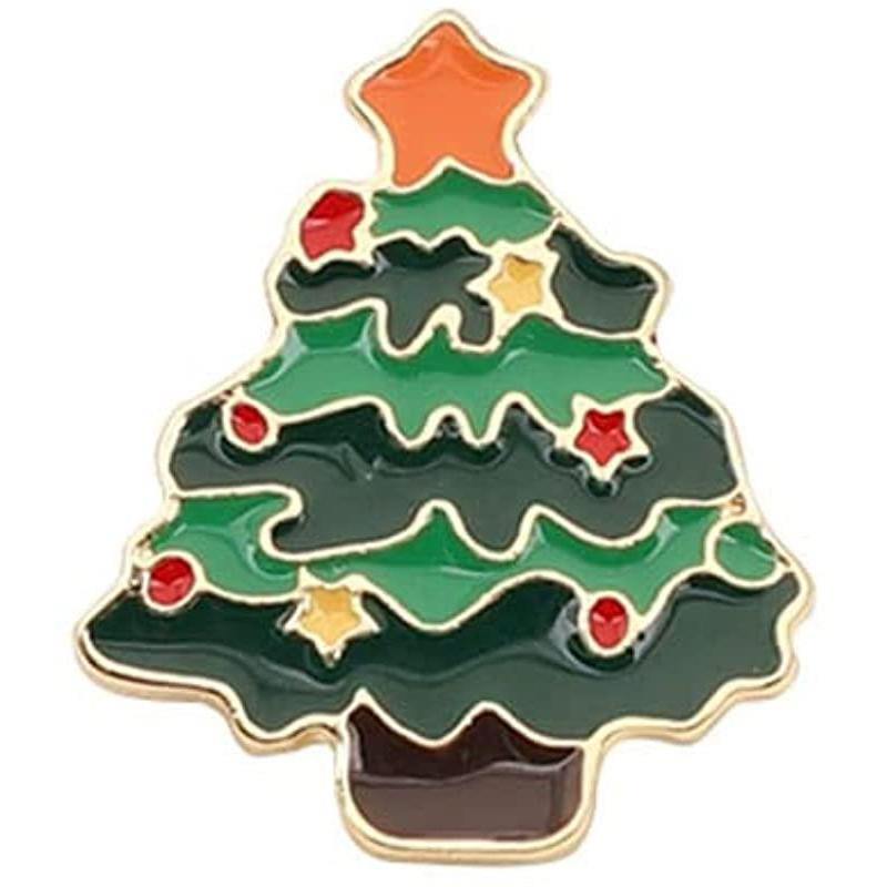 Christmas Brooches for Women Enamel Lapel Pin Emblem Breastpin