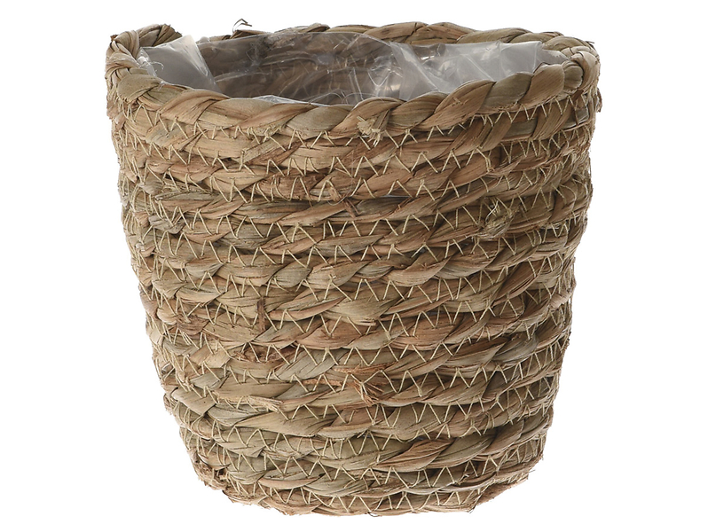 Doniczka z trawy morskiej 14 cm brązowa