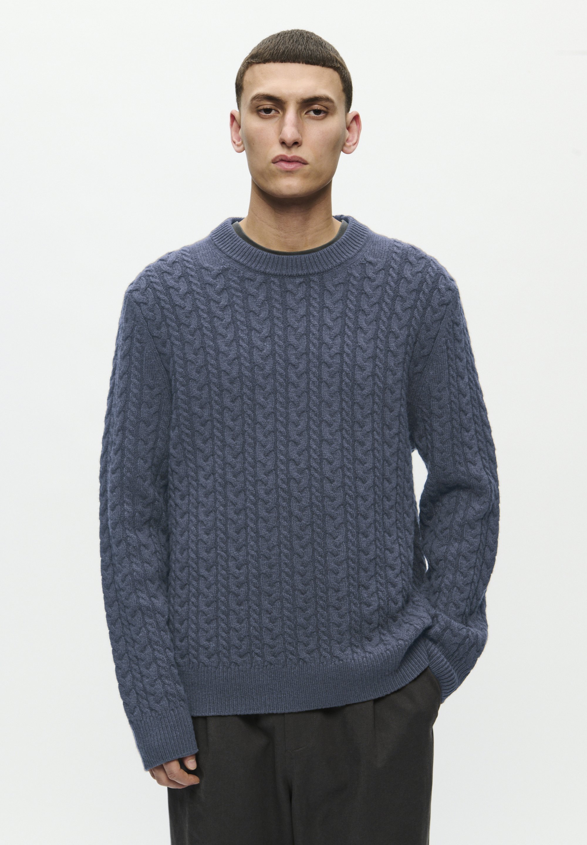 WOOD WOOD CREW NECK - Jumper - bluefin