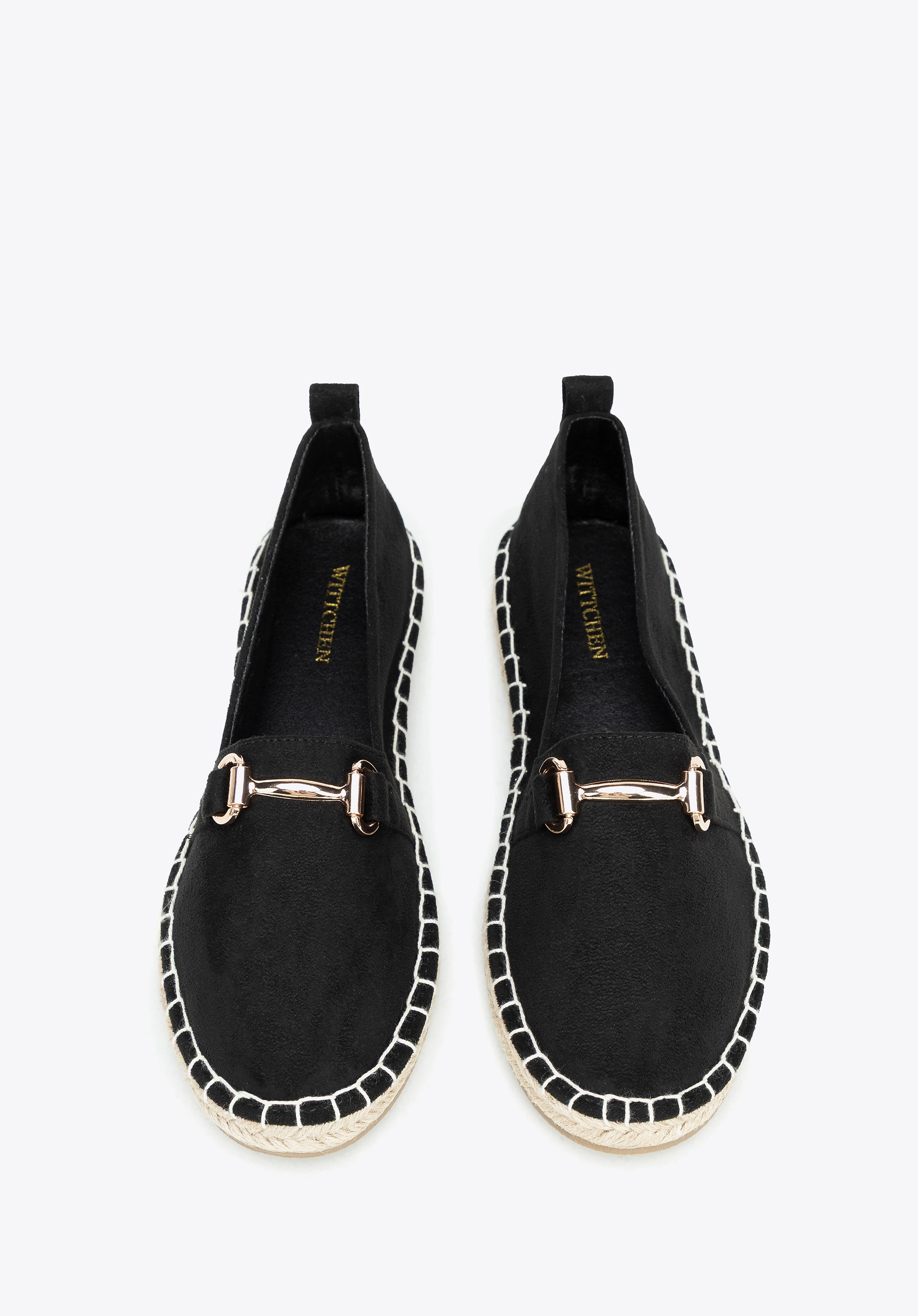 Damskie espadryle z klamrą czarne