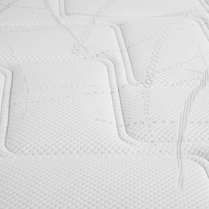 Ensemble matelas relaxation 100% latex, sommier et pieds Crépuscule 600 - SOMEO 2x80x200 - Bois naturel - Garantie 7 ans - Someo