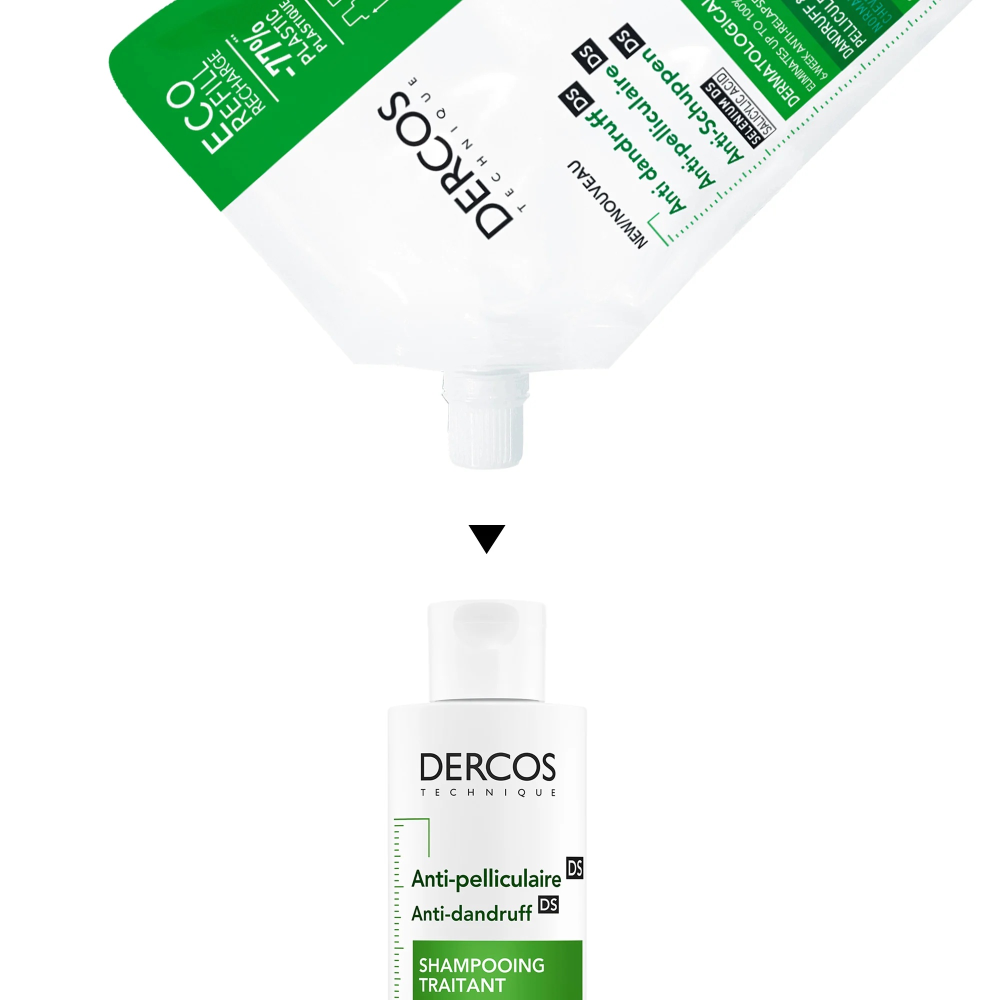 VICHY Vichy Dercos Eco anti-roosshampoo 500 ml navulling