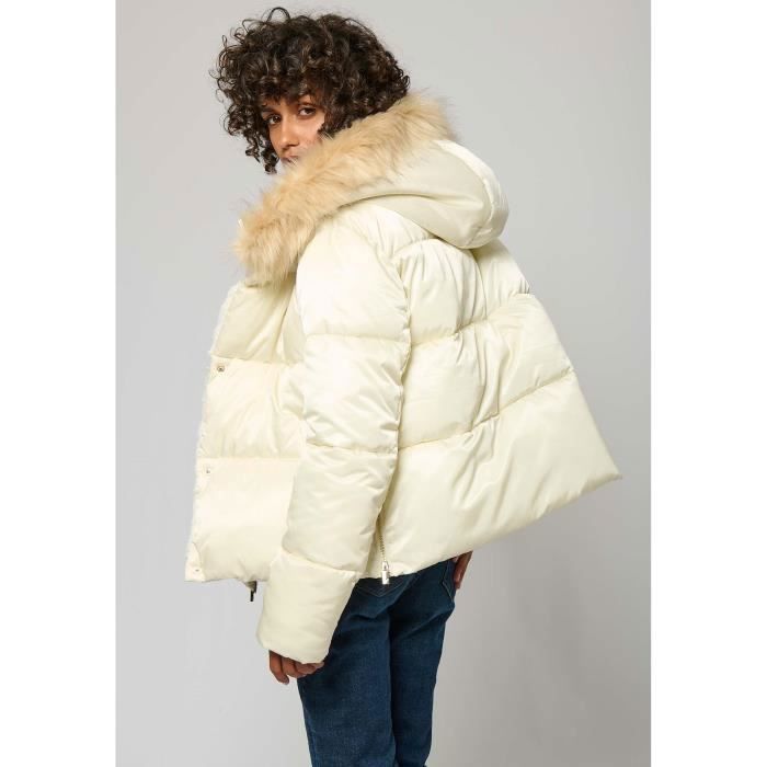 Chaqueta acolchada blanca para mujer SHIME - KAPORAL - Corte regular - Cuello alto - Piel sintética