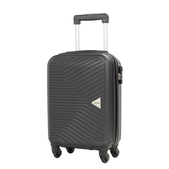 Maleta de cabina Alistair XS 50 cm - Colección Iron - 4 ruedas - ABS ultrarresistente - Negra