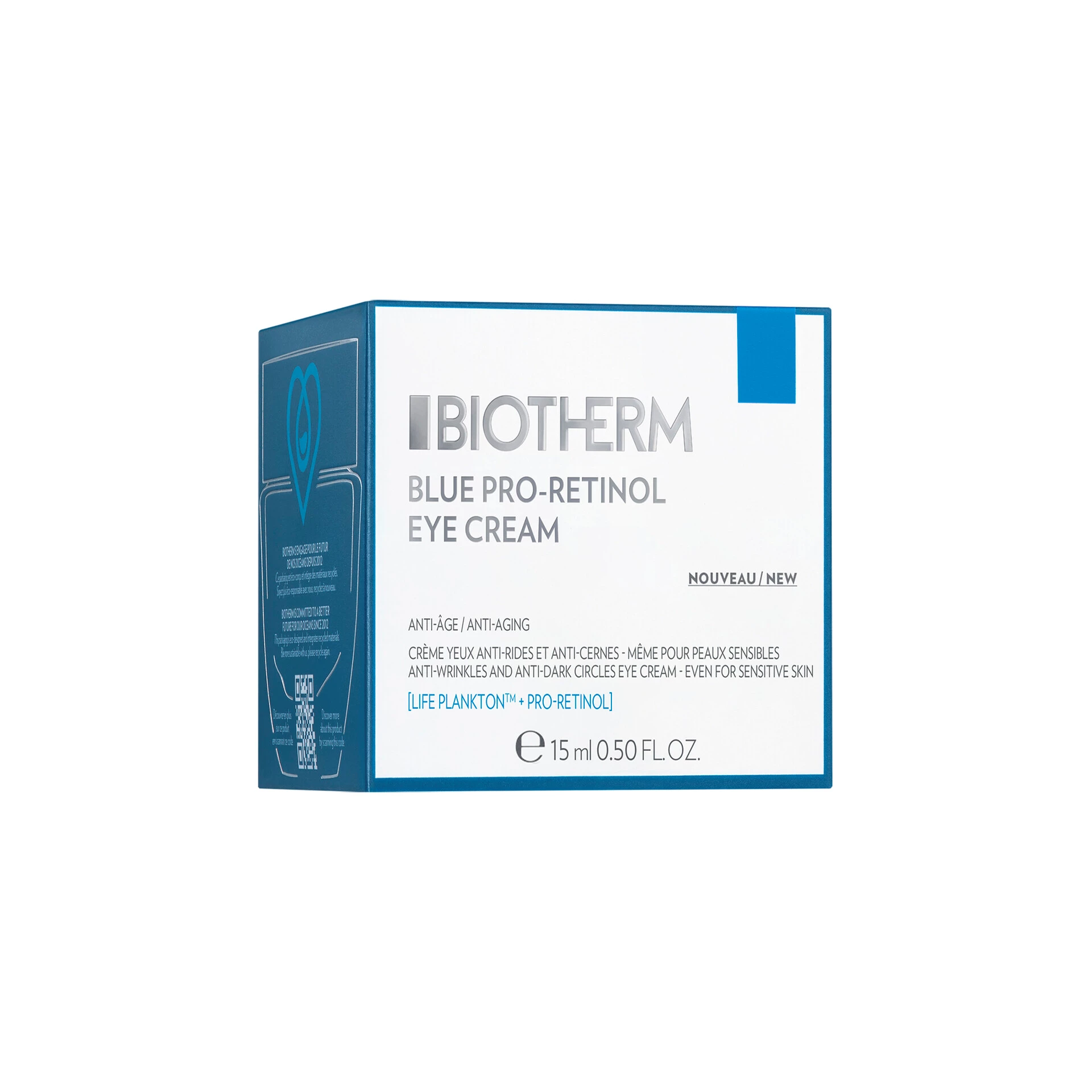 Plava hidratantna krema za oči s pro-retinolom 15 ml - Biotherm