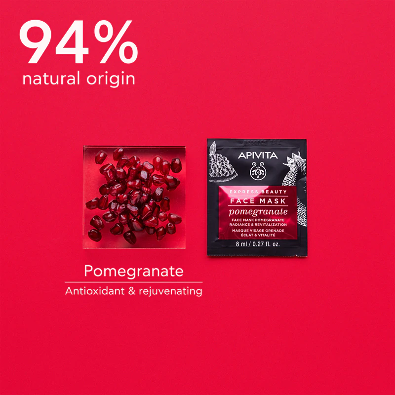 Apivita Express Beauty Revitalizing Face Mask Revitalizujúca a rozjasňujúca maska s granátovým jablkom