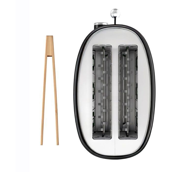Tostapane vintage a 2 fette - SWEISS - GRS9 - 850 W - Termostato regolabile - Nero