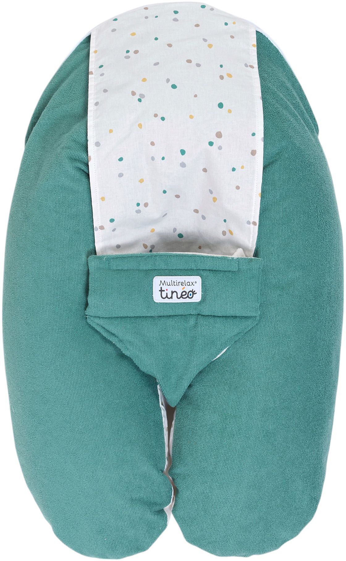 Coussin de maternité 3-en-1 - TINEO - MULTIRELAX - Tissu éponge - Vert / Pois
