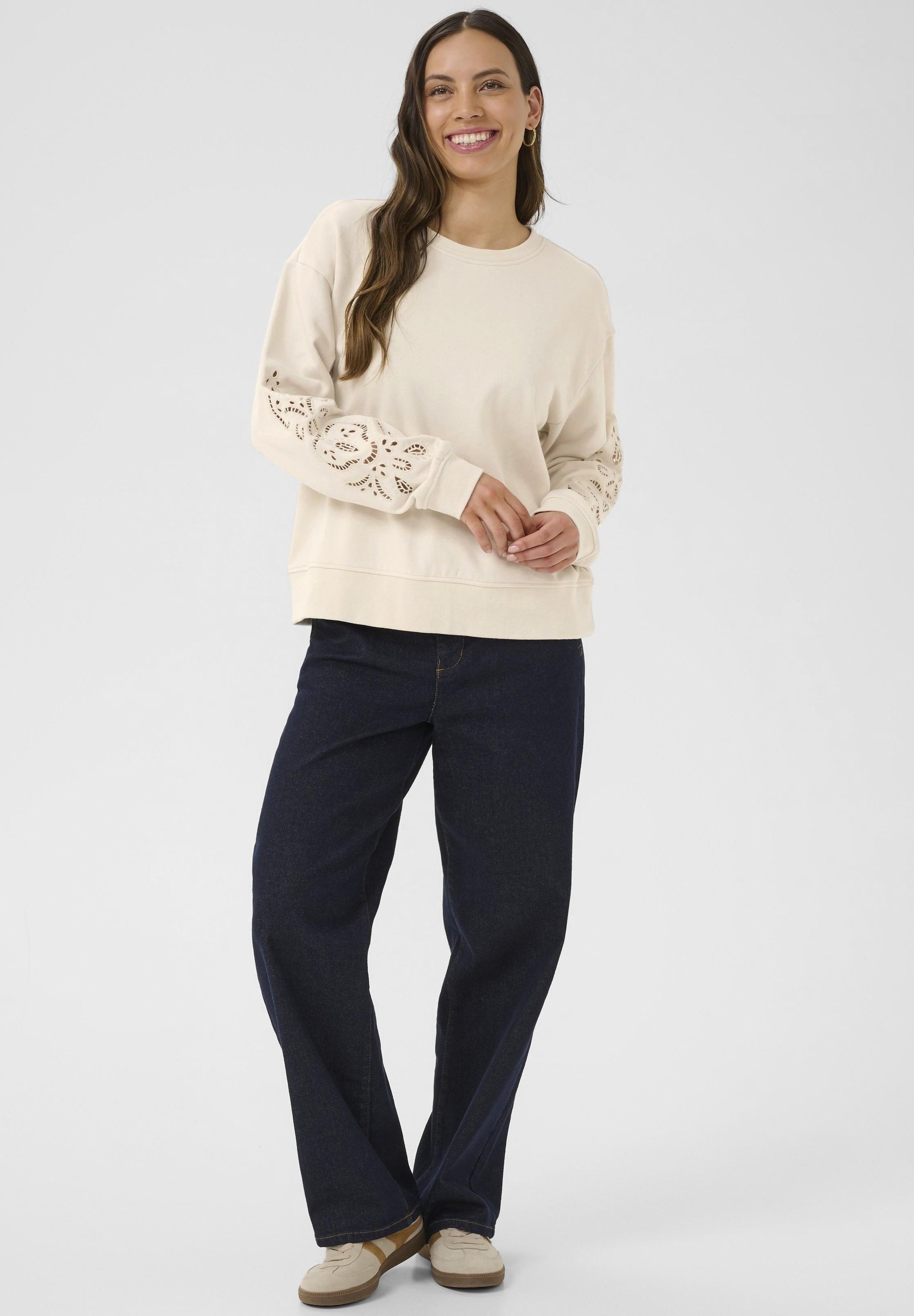 Sweat-shirt Cream JOSIE - parchemin ancien