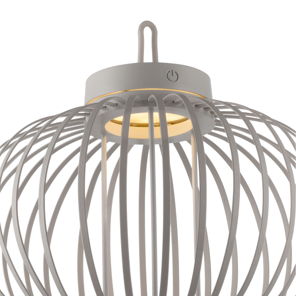 Korga LED battery-powered table and floor lamp, greige, ⌀ 36 cm
