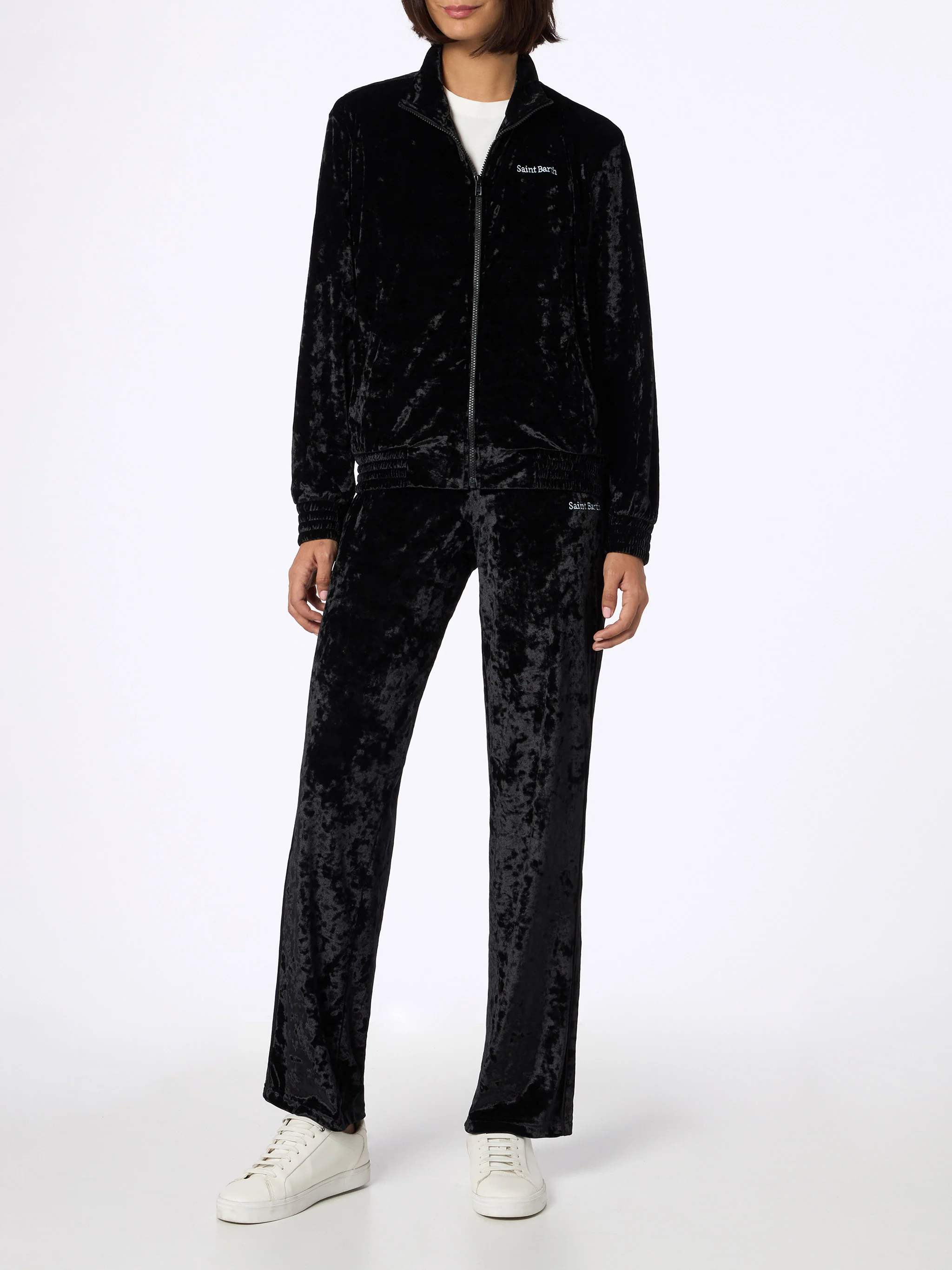 Miriam Damen-Sweatshirt aus schwarzem Chenille