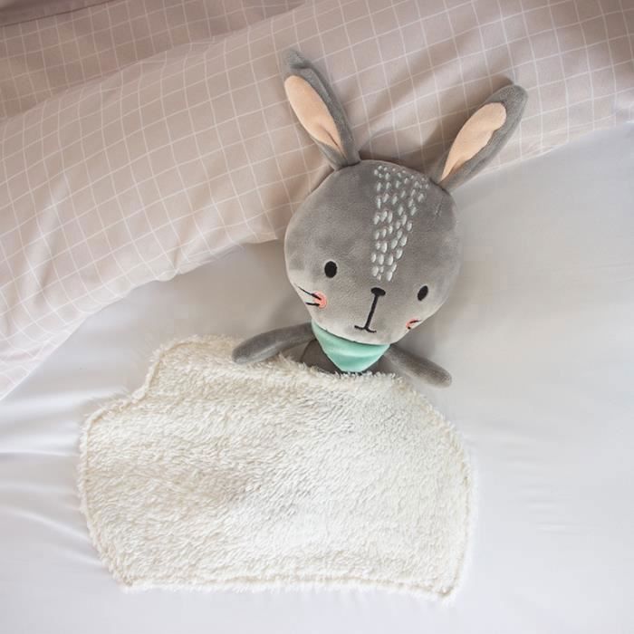 Children's 140x200 cm Bedding Set - Duvet Cover + Pillowcase with Forest Animals, Green and Beige, with Soft Toy Pocket