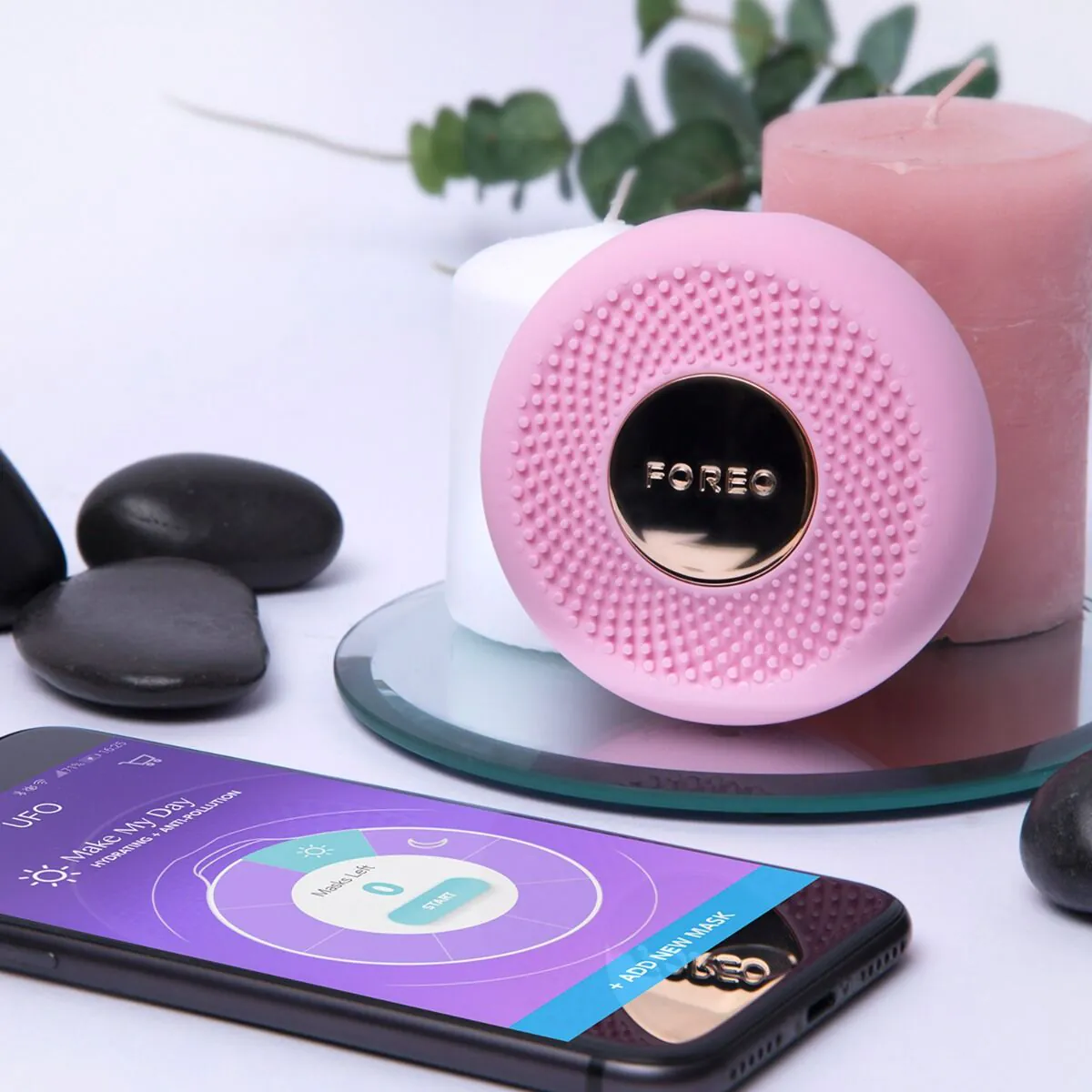 Foreo Ufo Mini Urządzenie do nakładania maseczek w płachcie, Pearl Pink