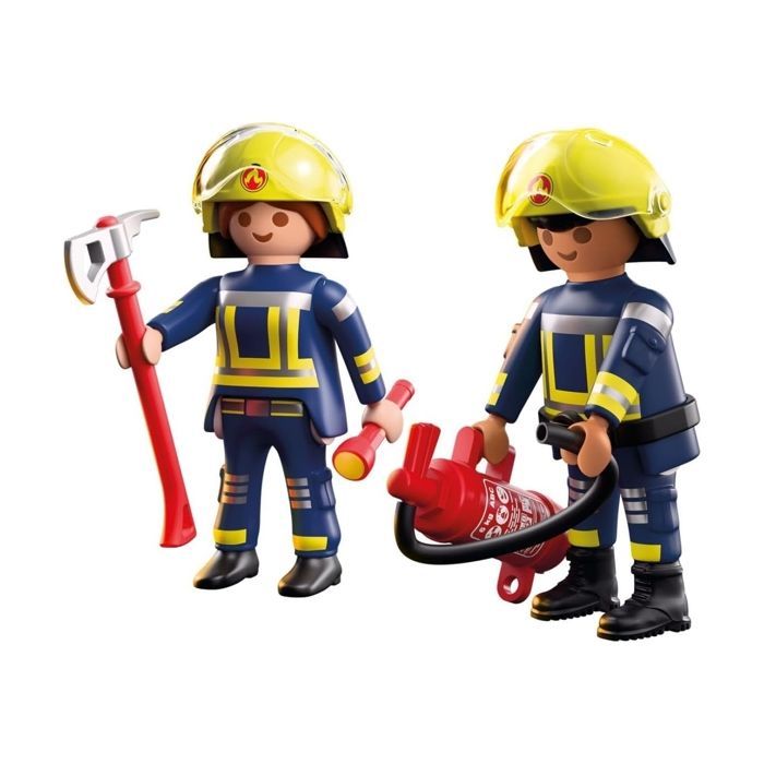 71885 Duo: Firefighters with axe and fire extinguisher