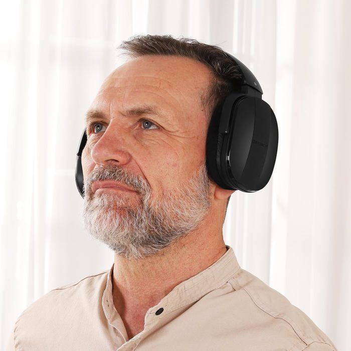 Wireless headphones - PERFUMER'S LAMP - TV RF model - Charging station & RF transmitter - Bluetooth 5.3 - 10–15 hour battery life