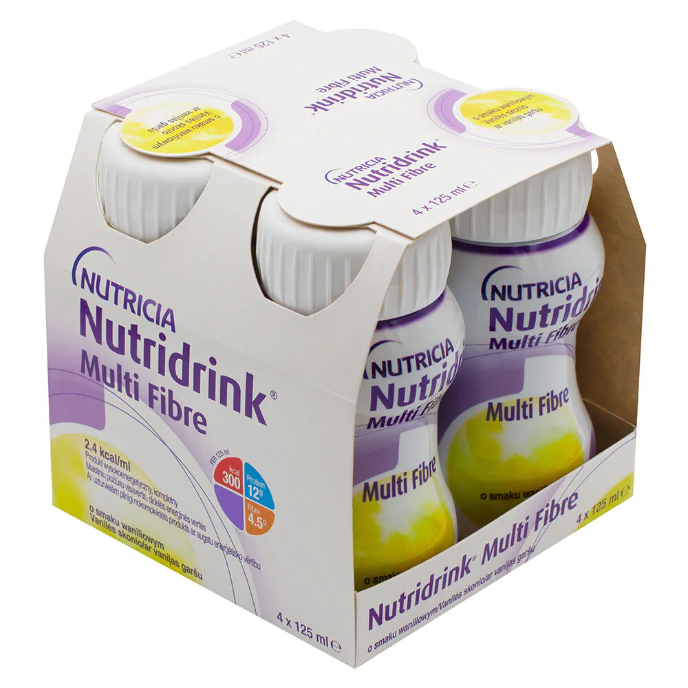 Nutridrink Multi Fibre, Doustny preparat wysokoenergetyczny, Smak waniliowy