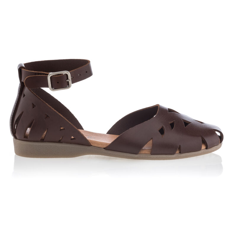 Brune sandaler / sko med åpen tå til dame